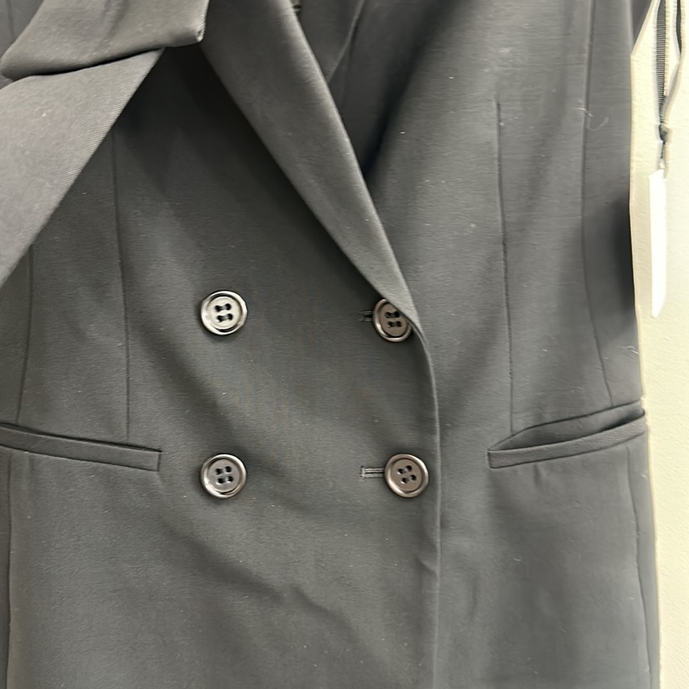 RED VALENTINO VISCOSE WOOL GABARDINE BLAZER DRESS WITH BOW - Picture 9 of 16